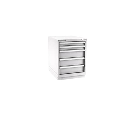 Champion Tool Storage Modular Tool Cabinet, 5 Drawer, Light Gray, Steel, 22 in W x 28-1/2 in D x 30 in H N12000501ILCFTB-LG
